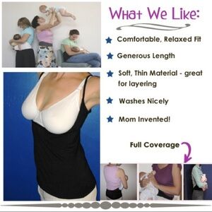 MODEST MIDDLES NURSING TANK TOP WHITE SIZE MEDIUM (sizes 8-12) NEW